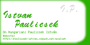 istvan paulicsek business card