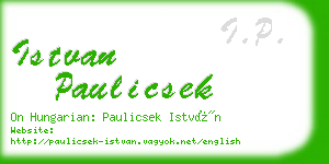 istvan paulicsek business card